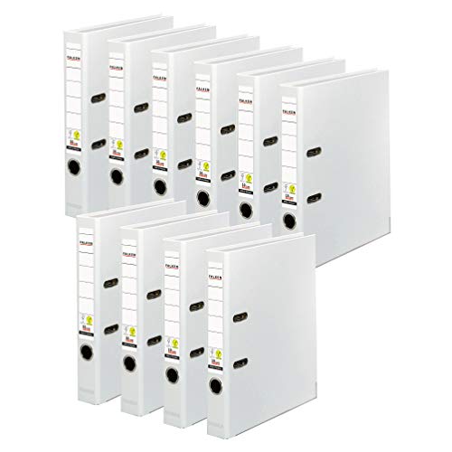Original Falken 10er Pack PP-Color Kunststoff-Ordner. Made in Germany. 5 cm breit DIN A4 weiß Vegan Ringordner Aktenordner Briefordner Büroordner Plastikordner Schlitzordner Original Falken 10er Pack PP-Color Kunststoff-Ordner. Made in Germany. 5 cm breit DIN A4 weiß Vegan Ringordner Aktenordner Briefordner Büroordner Plastikordner Schlitzordner von FALKEN