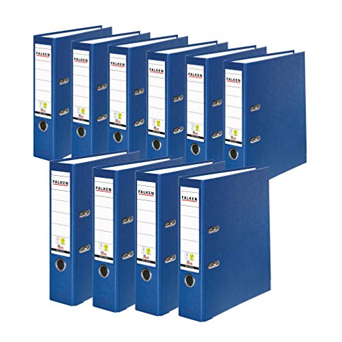 Original Falken 10er Pack PP-Color Kunststoff-Ordner. Made in Germany. 8 cm breit DIN A4 blau Vegan Ringordner Aktenordner Briefordner Büroordner Plastikordner Schlitzordner Original Falken 10er Pack PP-Color Kunststoff-Ordner. Made in Germany. 8 cm breit DIN A4 blau Vegan Ringordner Aktenordner Briefordner Büroordner Plastikordner Schlitzordner von FALKEN