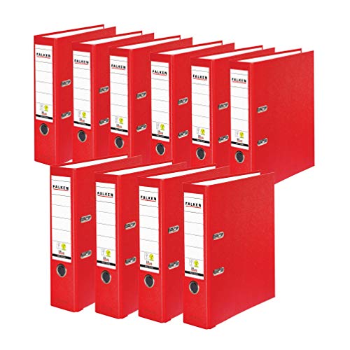 Original Falken 10er Pack PP-Color Kunststoff-Ordner. Made in Germany. 8 cm breit DIN A4 rot Vegan Ringordner Aktenordner Briefordner Büroordner Plastikordner Schlitzordner Original Falken 10er Pack PP-Color Kunststoff-Ordner. Made in Germany. 8 cm breit DIN A4 rot Vegan Ringordner Aktenordner Briefordner Büroordner Plastikordner Schlitzordner von FALKEN