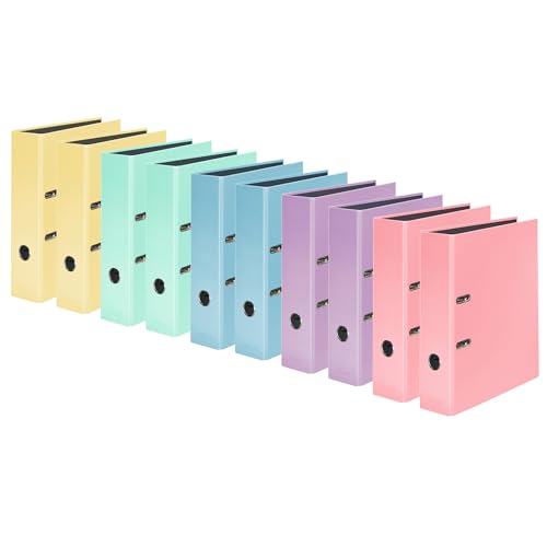 Original Falken 10er Pack PastellColor-Ordner. Made in Germany. 8 cm breit DIN A4 Pastell-Farbe farbig sortiert Ringordner Aktenordner Briefordner Büroordner Plastikordner Motivordner Original Falken 10er Pack PastellColor-Ordner. Made in Germany. 8 cm breit DIN A4 Pastell-Farbe farbig sortiert Ringordner Aktenordner Briefordner Büroordner Plastikordner Motivordner von FALKEN
