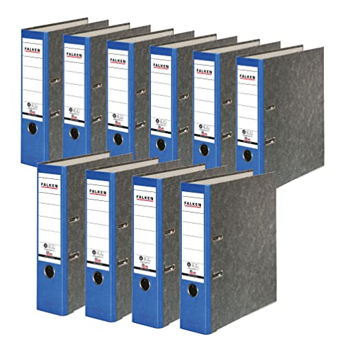 Original Falken 10er Pack Recycling-Ordner Wolkenmarmor. Made in Germany. 8 cm breit DIN A4 blauer Rücken Ringordner Aktenordner Briefordner Büroordner Pappordner CO2-Neutral Blauer Engel Original Falken 10er Pack Recycling-Ordner Wolkenmarmor. Made in Germany. 8 cm breit DIN A4 blauer Rücken Ringordner Aktenordner Briefordner Büroordner Pappordner CO2-Neutral Blauer Engel von FALKEN