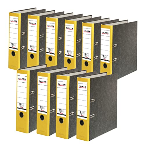 Original Falken 10er Pack Recycling-Ordner Wolkenmarmor. Made in Germany. 8 cm breit DIN A4 gelber Rücken Ringordner Aktenordner Briefordner Büroordner Pappordner CO2-Neutral Blauer Engel Original Falken 10er Pack Recycling-Ordner Wolkenmarmor. Made in Germany. 8 cm breit DIN A4 gelber Rücken Ringordner Aktenordner Briefordner Büroordner Pappordner CO2-Neutral Blauer Engel von FALKEN