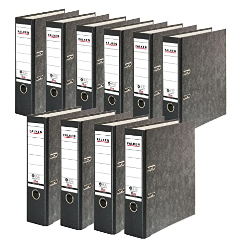 Original Falken 10er Pack Recycling-Ordner Wolkenmarmor. Made in Germany. 8 cm breit DIN A4 schwarzer Rücken Ringordner Aktenordner Briefordner Büroordner Pappordner CO2-Neutral Blauer Engel Original Falken 10er Pack Recycling-Ordner Wolkenmarmor. Made in Germany. 8 cm breit DIN A4 schwarzer Rücken Ringordner Aktenordner Briefordner Büroordner Pappordner CO2-Neutral Blauer Engel von FALKEN