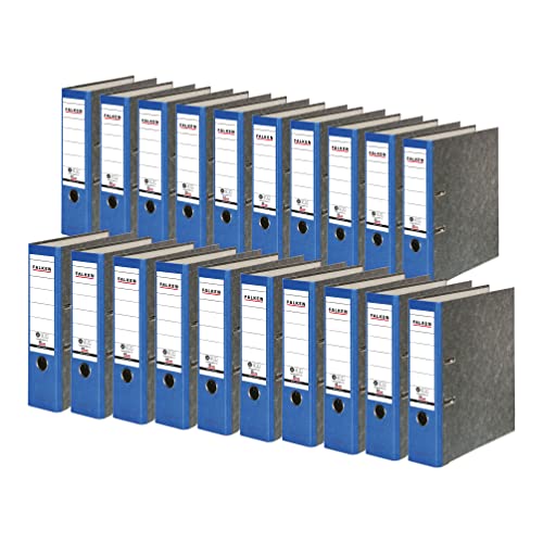 Original Falken 20er Pack Recycling-Ordner Wolkenmarmor. Made in Germany. 8 cm breit DIN A4 blauer Rücken Ringordner Aktenordner Briefordner Büroordner Pappordner CO2-Neutral Blauer Engel Original Falken 20er Pack Recycling-Ordner Wolkenmarmor. Made in Germany. 8 cm breit DIN A4 blauer Rücken Ringordner Aktenordner Briefordner Büroordner Pappordner CO2-Neutral Blauer Engel von FALKEN