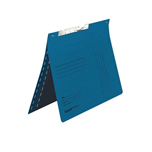 Original Falken 25er Pack Pendular Pendelhefter. Made in Germany. Aus Recycling-Karton Zweifalz mit kaufmännischer Heftung sowie Behördenheftung und Schlitzstanzung für DIN A4 blau Hefter von Falken