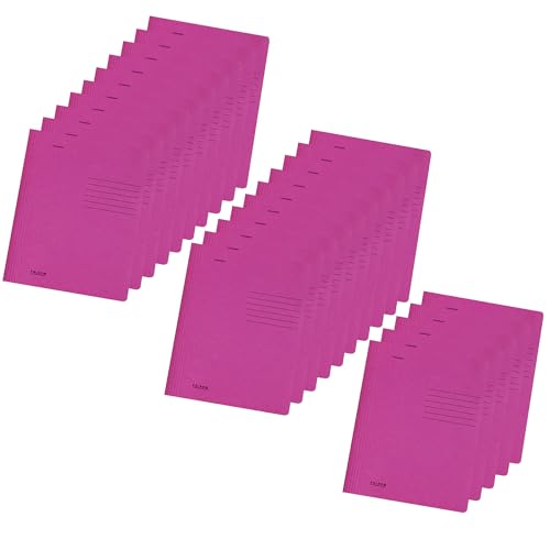 Original Falken 25er Pack Schnellhefter Intensivfarben. Made in Germany. Aus Recycling-Karton für DIN A4 kaufmännische und Behördenheftung Pastell-Farbe pink Hefter ideal für Büro und Schule von FALKEN