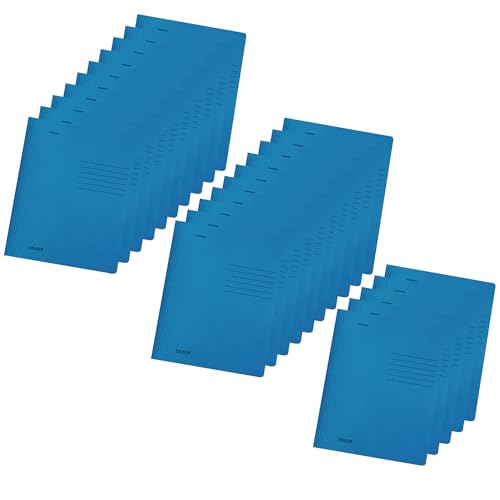 Original Falken 25er Pack Schnellhefter Intensivfarben. Made in Germany. Aus Recycling-Karton für DIN A4 kaufmännische und Behördenheftung blau Blauer Engel Hefter ideal für Büro und Schule von FALKEN