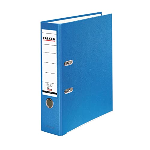 Falken 3er Pack PP-Color Kunststoff-Ordner. Made in Germany. 8 cm breit DIN A4 Pastell-Farbe aqua Vegan von FALKEN