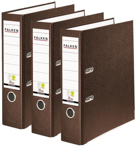 Original Falken 3er Pack PP-Color Ordner. Made in Germany. 8 cm breit DIN A4 Braun Vegan Kunststoff-Ordner Ringordner Aktenordner Briefordner Büroordner Plastikordner Schlitzordner Original Falken 3er Pack PP-Color Ordner. Made in Germany. 8 cm breit DIN A4 Braun Vegan Kunststoff-Ordner Ringordner Aktenordner Briefordner Büroordner Plastikordner Schlitzordner von FALKEN