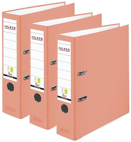 Original Falken 3er Pack PP-Color Ordner. Made in Germany. 8 cm breit DIN A4 Lachs Vegan Kunststoff-Ordner Ringordner Aktenordner Briefordner Büroordner Plastikordner Schlitzordner Original Falken 3er Pack PP-Color Ordner. Made in Germany. 8 cm breit DIN A4 Lachs Vegan Kunststoff-Ordner Ringordner Aktenordner Briefordner Büroordner Plastikordner Schlitzordner von FALKEN