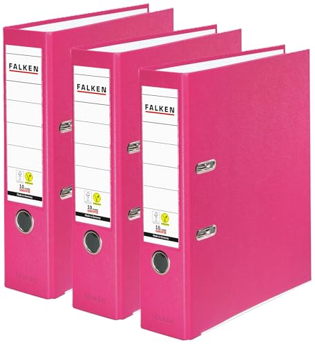 Original Falken 3er Pack PP-Color Ordner. Made in Germany. 8 cm breit DIN A4 Pink Vegan Kunststoff-Ordner Ringordner Aktenordner Briefordner Büroordner Plastikordner Schlitzordner Original Falken 3er Pack PP-Color Ordner. Made in Germany. 8 cm breit DIN A4 Pink Vegan Kunststoff-Ordner Ringordner Aktenordner Briefordner Büroordner Plastikordner Schlitzordner von FALKEN