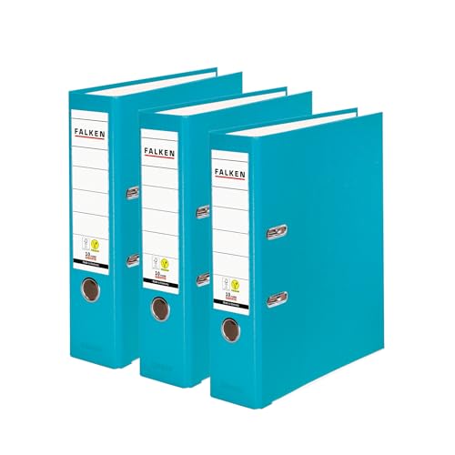 Original Falken 3er Pack PP-Color Ordner. Made in Germany. 8 cm breit DIN A4 Türkis Vegan Kunststoff-Ordner Ringordner Aktenordner Briefordner Büroordner Plastikordner Schlitzordner Original Falken 3er Pack PP-Color Ordner. Made in Germany. 8 cm breit DIN A4 Türkis Vegan Kunststoff-Ordner Ringordner Aktenordner Briefordner Büroordner Plastikordner Schlitzordner von FALKEN