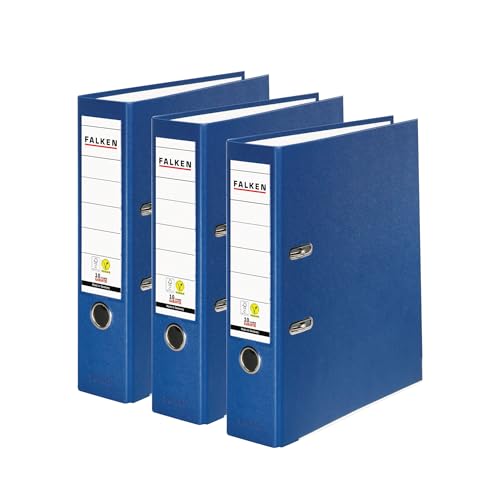 Original Falken 3er Pack PP-Color Ordner. Made in Germany. 8 cm breit DIN A4 blau Vegan Kunststoff-Ordner Ringordner Aktenordner Briefordner Büroordner Plastikordner Schlitzordner Original Falken 3er Pack PP-Color Ordner. Made in Germany. 8 cm breit DIN A4 blau Vegan Kunststoff-Ordner Ringordner Aktenordner Briefordner Büroordner Plastikordner Schlitzordner von FALKEN