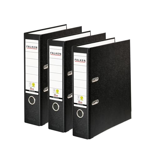 Original Falken 3er Pack PP-Color Ordner. Made in Germany. 8 cm breit DIN A4 schwarz Vegan Kunststoff-Ordner Ringordner Aktenordner Briefordner Büroordner Plastikordner Schlitzordner Original Falken 3er Pack PP-Color Ordner. Made in Germany. 8 cm breit DIN A4 schwarz Vegan Kunststoff-Ordner Ringordner Aktenordner Briefordner Büroordner Plastikordner Schlitzordner von FALKEN