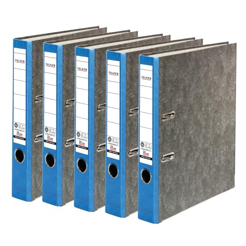 Original Falken 5er Pack Recycling-Ordner Wolkenmarmor. Made in Germany. 5 cm schmal DIN A4 blauer Rücken Ringordner Aktenordner Briefordner Büroordner Pappordner CO2-Neutral Blauer Engel Original Falken 5er Pack Recycling-Ordner Wolkenmarmor. Made in Germany. 5 cm schmal DIN A4 blauer Rücken Ringordner Aktenordner Briefordner Büroordner Pappordner CO2-Neutral Blauer Engel von FALKEN