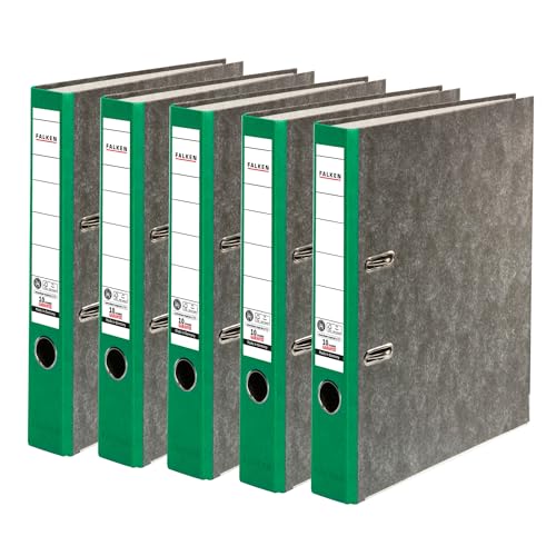Original Falken 5er Pack Recycling-Ordner Wolkenmarmor. Made in Germany. 5 cm schmal DIN A4 grüner Rücken Ringordner Aktenordner Briefordner Büroordner Pappordner CO2-Neutral Blauer Engel Original Falken 5er Pack Recycling-Ordner Wolkenmarmor. Made in Germany. 5 cm schmal DIN A4 grüner Rücken Ringordner Aktenordner Briefordner Büroordner Pappordner CO2-Neutral Blauer Engel von FALKEN