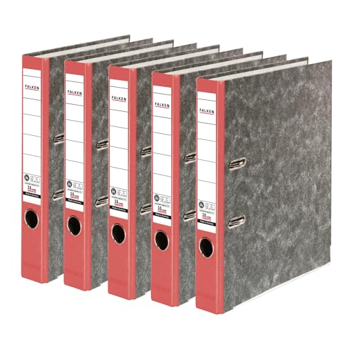 Original Falken 5er Pack Recycling-Ordner Wolkenmarmor. Made in Germany. 5 cm schmal DIN A4 roter Rücken Ringordner Aktenordner Briefordner Büroordner Pappordner CO2-Neutral Blauer Engel Original Falken 5er Pack Recycling-Ordner Wolkenmarmor. Made in Germany. 5 cm schmal DIN A4 roter Rücken Ringordner Aktenordner Briefordner Büroordner Pappordner CO2-Neutral Blauer Engel von FALKEN