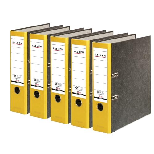 Original Falken 5er Pack Recycling-Ordner Wolkenmarmor. Made in Germany. 8 cm breit DIN A4 gelber Rücken Ringordner Aktenordner Briefordner Büroordner Pappordner CO2-Neutral Blauer Engel Original Falken 5er Pack Recycling-Ordner Wolkenmarmor. Made in Germany. 8 cm breit DIN A4 gelber Rücken Ringordner Aktenordner Briefordner Büroordner Pappordner CO2-Neutral Blauer Engel von FALKEN
