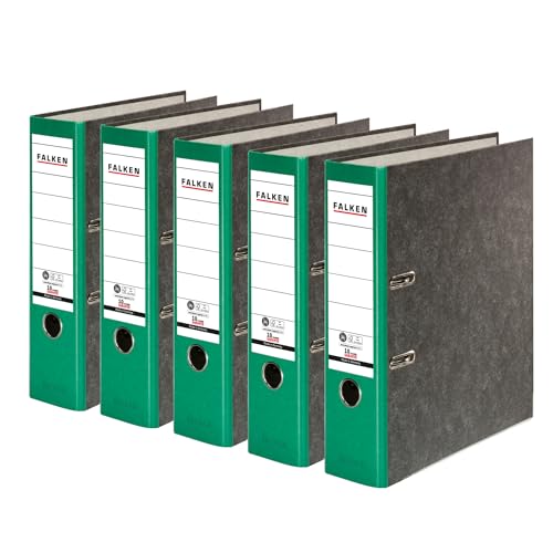 Original Falken 5er Pack Recycling-Ordner Wolkenmarmor. Made in Germany. 8 cm breit DIN A4 grüner Rücken Ringordner Aktenordner Briefordner Büroordner Pappordner CO2-Neutral Blauer Engel Original Falken 5er Pack Recycling-Ordner Wolkenmarmor. Made in Germany. 8 cm breit DIN A4 grüner Rücken Ringordner Aktenordner Briefordner Büroordner Pappordner CO2-Neutral Blauer Engel von FALKEN