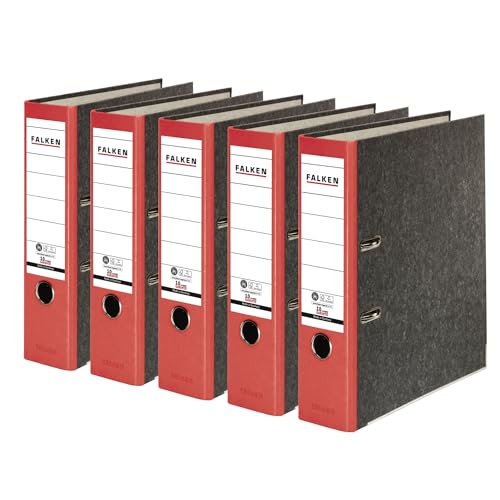 Original Falken 5er Pack Recycling-Ordner Wolkenmarmor. Made in Germany. 8 cm breit DIN A4 roter Rücken Ringordner Aktenordner Briefordner Büroordner Pappordner CO2-Neutral Blauer Engel Original Falken 5er Pack Recycling-Ordner Wolkenmarmor. Made in Germany. 8 cm breit DIN A4 roter Rücken Ringordner Aktenordner Briefordner Büroordner Pappordner CO2-Neutral Blauer Engel von FALKEN