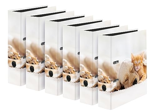 Original Falken 6er Pack Motiv-Ordner Pets. Made in Germany. 8 cm breit DIN A4 Ringordner Aktenordner Briefordner Plastikordner Motivordner Tiere Hund und Katze Original Falken 6er Pack Motiv-Ordner Pets. Made in Germany. 8 cm breit DIN A4 Ringordner Aktenordner Briefordner Plastikordner Motivordner Tiere Hund und Katze von FALKEN