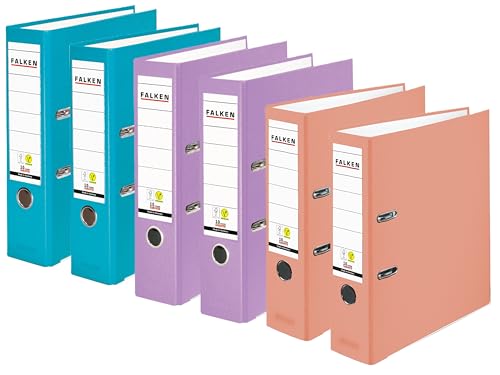 Original Falken 6er Pack PP-Color Ordner. Made in Germany. 8 cm breit DIN A4 farbig sortiert Pastell Vegan Kunststoff-Ordner Ringordner Aktenordner Briefordner Büroordner Plastikordner Schlitzordner Original Falken 6er Pack PP-Color Ordner. Made in Germany. 8 cm breit DIN A4 farbig sortiert Pastell Vegan Kunststoff-Ordner Ringordner Aktenordner Briefordner Büroordner Plastikordner Schlitzordner von FALKEN