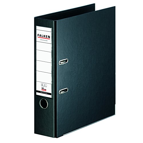 Original Falken Chromocolor Premium-Ordner. Made in Germany. Kunststoffbezug außen und innen 8 cm breit DIN A4 schwarz Ringordner Aktenordner Briefordner Büroordner Plastikordner Schlitzordner Original Falken Chromocolor Premium-Ordner. Made in Germany. Kunststoffbezug außen und innen 8 cm breit DIN A4 schwarz Ringordner Aktenordner Briefordner Büroordner Plastikordner Schlitzordner von FALKEN