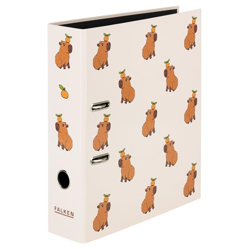 Original Falken Motiv-Ordner Capybara. Made in Germany. 8 cm breit DIN A4 schwarzer Innenspiegel Ringordner Aktenordner Briefordner Büroordner Plastikordner Motivordner Social Media Original Falken Motiv-Ordner Capybara. Made in Germany. 8 cm breit DIN A4 schwarzer Innenspiegel Ringordner Aktenordner Briefordner Büroordner Plastikordner Motivordner Social Media von FALKEN