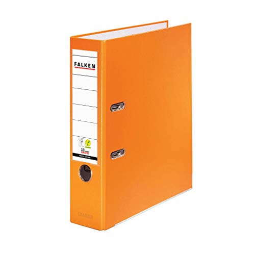 Original Falken PP-Color Kunststoff-Ordner. Made in Germany. 8 cm breit DIN A4 orange Ringordner Vegan Aktenordner Briefordner Büroordner Plastikordner Schlitzordner Original Falken PP-Color Kunststoff-Ordner. Made in Germany. 8 cm breit DIN A4 orange Ringordner Vegan Aktenordner Briefordner Büroordner Plastikordner Schlitzordner von FALKEN