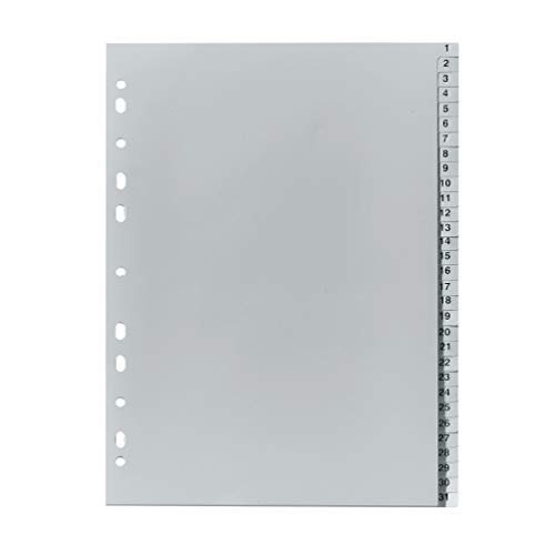 Original Falken PP Kunststoff-Register. Plastikregister für DIN A4 22,5 x 29,7 cm volle Höhe Druck 1-31 31 Blatt grau Ringbuch Ordner Trenner Original Falken PP Kunststoff-Register. Plastikregister für DIN A4 22,5 x 29,7 cm volle Höhe Druck 1-31 31 Blatt grau Ringbuch Ordner Trenner von FALKEN
