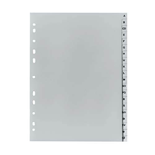 Original Falken PP Kunststoff-Register. Plastikregister für DIN A4 22,5 x 29,7 cm volle Höhe Druck A-Z 20 Blatt grau Ringbuch Ordner Trenner Original Falken PP Kunststoff-Register. Plastikregister für DIN A4 22,5 x 29,7 cm volle Höhe Druck A-Z 20 Blatt grau Ringbuch Ordner Trenner von FALKEN