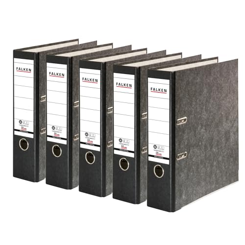 Original Falken 5er Pack Recycling-Ordner Wolkenmarmor. Made in Germany. 8 cm breit DIN A4 schwarzer Rücken Ringordner Aktenordner Briefordner Büroordner Pappordner CO2-Neutral Blauer Engel Original Falken 5er Pack Recycling-Ordner Wolkenmarmor. Made in Germany. 8 cm breit DIN A4 schwarzer Rücken Ringordner Aktenordner Briefordner Büroordner Pappordner CO2-Neutral Blauer Engel von FALKEN