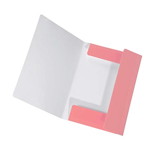 Original Falken Sammelmappe PastellColor. Aus extra starkem Karton mit 3 Klappen und Gummiband für DIN A4 Pastell-Farbe Flamingo_Pink Aufbewahrungs-Zeichen-Mappe von FALKEN
