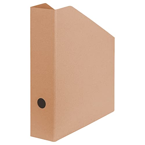 Original Falken Vegan-Stehsammler Pure Nature. Made in Germany. Brauner Zeitschriftensammler aus unbehandeltem Karton für DIN A4/C4 7,5 cm breit genietet, Griffloch Original Falken Vegan-Stehsammler Pure Nature. Made in Germany. Brauner Zeitschriftensammler aus unbehandeltem Karton für DIN A4/C4 7,5 cm breit genietet, Griffloch von FALKEN