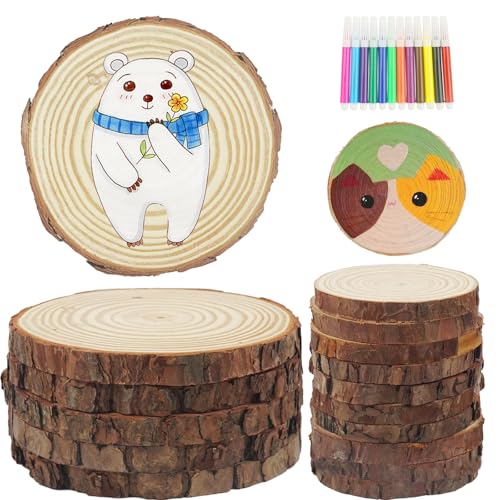 FALSKT 15 Stück Holzscheiben 2 Größen Baumscheiben Unvollendete Holzbrett Deko für DIY Handwerk Hochzeit Mittelstücke Weihnachten Dekoration 8-9cm 16-17cm FALSKT 15 Stück Holzscheiben 2 Größen Baumscheiben Unvollendete Holzbrett Deko für DIY Handwerk Hochzeit Mittelstücke Weihnachten Dekoration 8-9cm 16-17cm von FALSKT