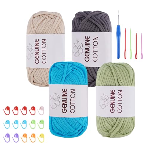 FALSKT Grobes Garn zum Häkeln, 4 x 50 g, Farbe 50 FALSKT Grobes Garn zum Häkeln, 4 x 50 g, Farbe 50 von FALSKT