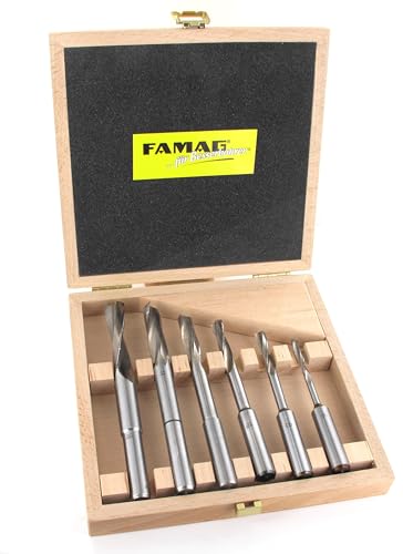 Langlochfräsbohrer Satz 6-teilig Ø 6, 8, 10, 12, 14, 16 mm; Schaftdurchmesser 13mm; im Holzkasten Langlochfräsbohrer Satz 6-teilig Ø 6, 8, 10, 12, 14, 16 mm; Schaftdurchmesser 13mm; im Holzkasten von FAMAG