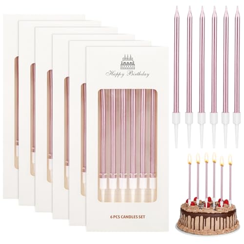 36 Stück Geburtstagskerzen Kuchen, Dünne Lange Geburtstagskerzen für Torte mit Haltern, 13cm Kerzen Geburtstag Kerzen Kuchen für Torte, Birthday Candles für Geburtstagskuchen, Partys, Hochzeiten 36 Stück Geburtstagskerzen Kuchen, Dünne Lange Geburtstagskerzen für Torte mit Haltern, 13cm Kerzen Geburtstag Kerzen Kuchen für Torte, Birthday Candles für Geburtstagskuchen, Partys, Hochzeiten von FAMCUCHE