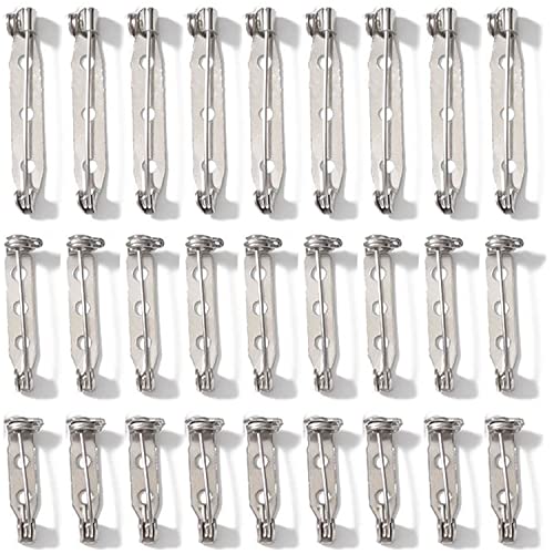 FAMIDIQGO Pack of 100 Safety Pin, Brooch Pins for DIY Crafts (15/30/35mm), Craft Safety Pins for Jewellery and Crafts (Silver), Tone Safety Pins for Brooch Back Clasps von FAMIDIQGO