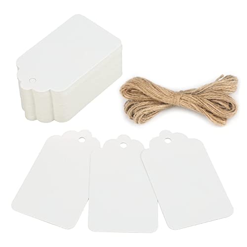 FAMIDIQGO Weißer Hangtag, 100 Stücke Geschenketiketten mit 20m Juteseil, weiße Etikettenkarte, Hochzeitsgeschenk Weihnachtsjuteseil, natürliche Pappe, hohe Qualität FAMIDIQGO Weißer Hangtag, 100 Stücke Geschenketiketten mit 20m Juteseil, weiße Etikettenkarte, Hochzeitsgeschenk Weihnachtsjuteseil, natürliche Pappe, hohe Qualität von FAMIDIQGO