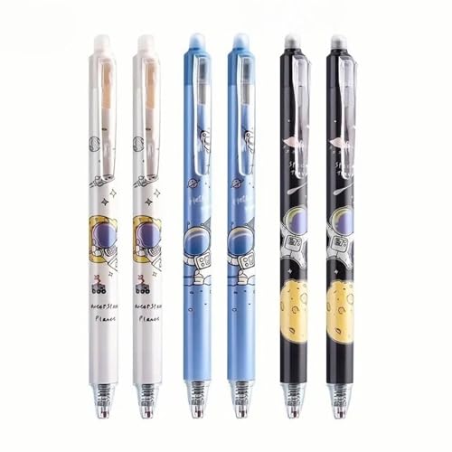 Astronaut Radierbare Kugelschreiber, 6 Stück, Gel-Tinte, feine Spitze, nachfüllbar, weiches Schreiben, ideal für Kinder, Studenten, originelles Geschenk Astronaut Radierbare Kugelschreiber, 6 Stück, Gel-Tinte, feine Spitze, nachfüllbar, weiches Schreiben, ideal für Kinder, Studenten, originelles Geschenk von FAMU Land
