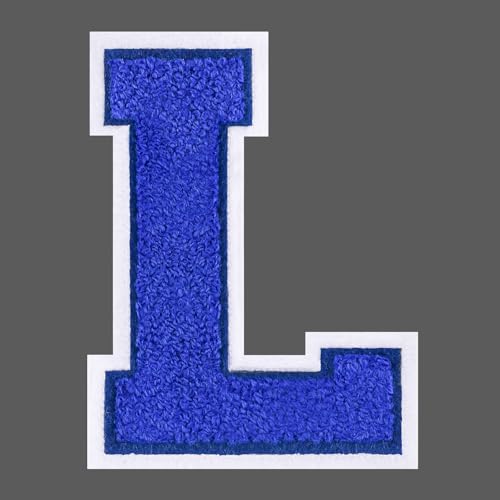 FANCIBAND 15,2 cm große blaue Buchstaben zum Aufbügeln auf Varsity-Buchstaben aus Chenille, zum Aufbügeln für Kleidung, Jersey, T-Shirt, Jacke, Kapuzenpullover, Größe L FANCIBAND 15,2 cm große blaue Buchstaben zum Aufbügeln auf Varsity-Buchstaben aus Chenille, zum Aufbügeln für Kleidung, Jersey, T-Shirt, Jacke, Kapuzenpullover, Größe L von FANCIBAND