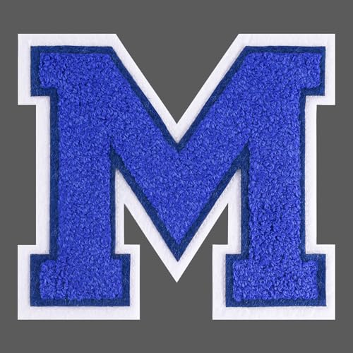 FANCIBAND 15,2 cm große blaue Buchstaben zum Aufbügeln auf Varsity-Buchstaben aus Chenille, zum Aufbügeln für Kleidung, Jersey, T-Shirt, Jacke, Kapuzenpullover, Größe M FANCIBAND 15,2 cm große blaue Buchstaben zum Aufbügeln auf Varsity-Buchstaben aus Chenille, zum Aufbügeln für Kleidung, Jersey, T-Shirt, Jacke, Kapuzenpullover, Größe M von FANCIBAND