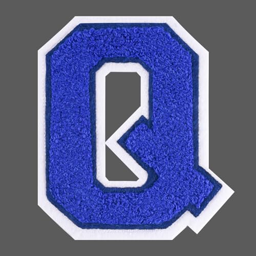 FANCIBAND 15,2 cm große blaue Buchstaben zum Aufbügeln auf Varsity-Buchstaben aus Chenille, zum Aufbügeln für Kleidung, Jersey, T-Shirt, Jacke, Kapuzenpullover, Varsity Q FANCIBAND 15,2 cm große blaue Buchstaben zum Aufbügeln auf Varsity-Buchstaben aus Chenille, zum Aufbügeln für Kleidung, Jersey, T-Shirt, Jacke, Kapuzenpullover, Varsity Q von FANCIBAND