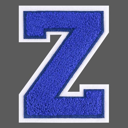 FANCIBAND 15,2 cm große blaue Buchstaben zum Aufbügeln auf Varsity-Buchstaben aus Chenille, zum Aufbügeln für Kleidung, Jersey, T-Shirt, Jacke, Kapuzenpullover, Varsity Z FANCIBAND 15,2 cm große blaue Buchstaben zum Aufbügeln auf Varsity-Buchstaben aus Chenille, zum Aufbügeln für Kleidung, Jersey, T-Shirt, Jacke, Kapuzenpullover, Varsity Z von FANCIBAND