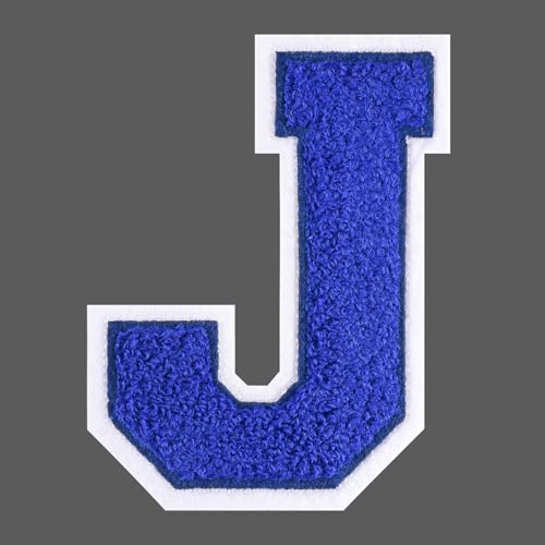 FANCIBAND 15,2 cm große blaue Buchstaben zum Aufbügeln mit Varsity-Buchstaben aus Chenille, zum Aufbügeln für Kleidung, Jersey, T-Shirt, Jacke, Kapuzenpullover, Varsity J FANCIBAND 15,2 cm große blaue Buchstaben zum Aufbügeln mit Varsity-Buchstaben aus Chenille, zum Aufbügeln für Kleidung, Jersey, T-Shirt, Jacke, Kapuzenpullover, Varsity J von FANCIBAND