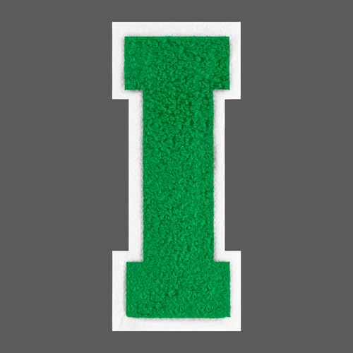 FANCIBAND 15,2 cm große grüne Buchstaben zum Aufbügeln auf Varsity-Buchstaben aus Chenille, zum Aufbügeln für Kleidung, Jersey, T-Shirt, Jacke, Kapuzenpullover, Varsity I FANCIBAND 15,2 cm große grüne Buchstaben zum Aufbügeln auf Varsity-Buchstaben aus Chenille, zum Aufbügeln für Kleidung, Jersey, T-Shirt, Jacke, Kapuzenpullover, Varsity I von FANCIBAND