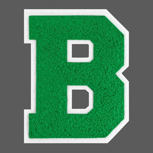 FANCIBAND 15,2 cm große grüne Buchstaben zum Aufbügeln mit Varsity-Buchstaben aus Chenille, zum Aufbügeln für Kleidung, Jersey, T-Shirt, Jacke, Kapuzenpullover, Varsity B FANCIBAND 15,2 cm große grüne Buchstaben zum Aufbügeln mit Varsity-Buchstaben aus Chenille, zum Aufbügeln für Kleidung, Jersey, T-Shirt, Jacke, Kapuzenpullover, Varsity B von FANCIBAND