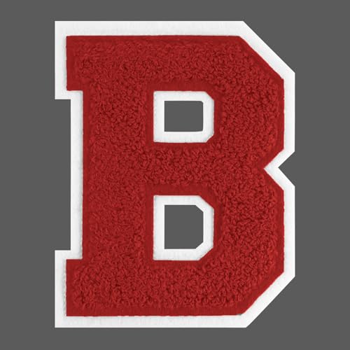 FANCIBAND 15,2 cm rote Buchstaben zum Aufbügeln, Varsity-Buchstaben, große Chenille-Buchstaben zum Aufbügeln, für Kleidung, Jersey, T-Shirt, Jacke, Kapuzenpullover, Varsity B FANCIBAND 15,2 cm rote Buchstaben zum Aufbügeln, Varsity-Buchstaben, große Chenille-Buchstaben zum Aufbügeln, für Kleidung, Jersey, T-Shirt, Jacke, Kapuzenpullover, Varsity B von FANCIBAND