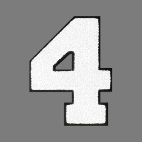 FANCIBAND 4,5 Zoll weiße große Aufbügler Zahlen Letterman Jacke Patches Chenille Nummer Aufbügler Patches für Jersey Jacke Hoodie Varsity Shirt 4 FANCIBAND 4,5 Zoll weiße große Aufbügler Zahlen Letterman Jacke Patches Chenille Nummer Aufbügler Patches für Jersey Jacke Hoodie Varsity Shirt 4 von FANCIBAND